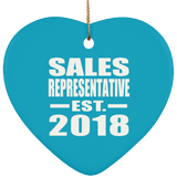 Sales Representative Established EST. 2018 - Heart Ornament