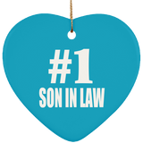 Number One #1 Son In Law - Heart Ornament