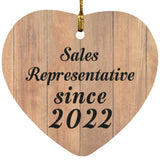 Sales Representative Since 2022 - Heart Ornament C