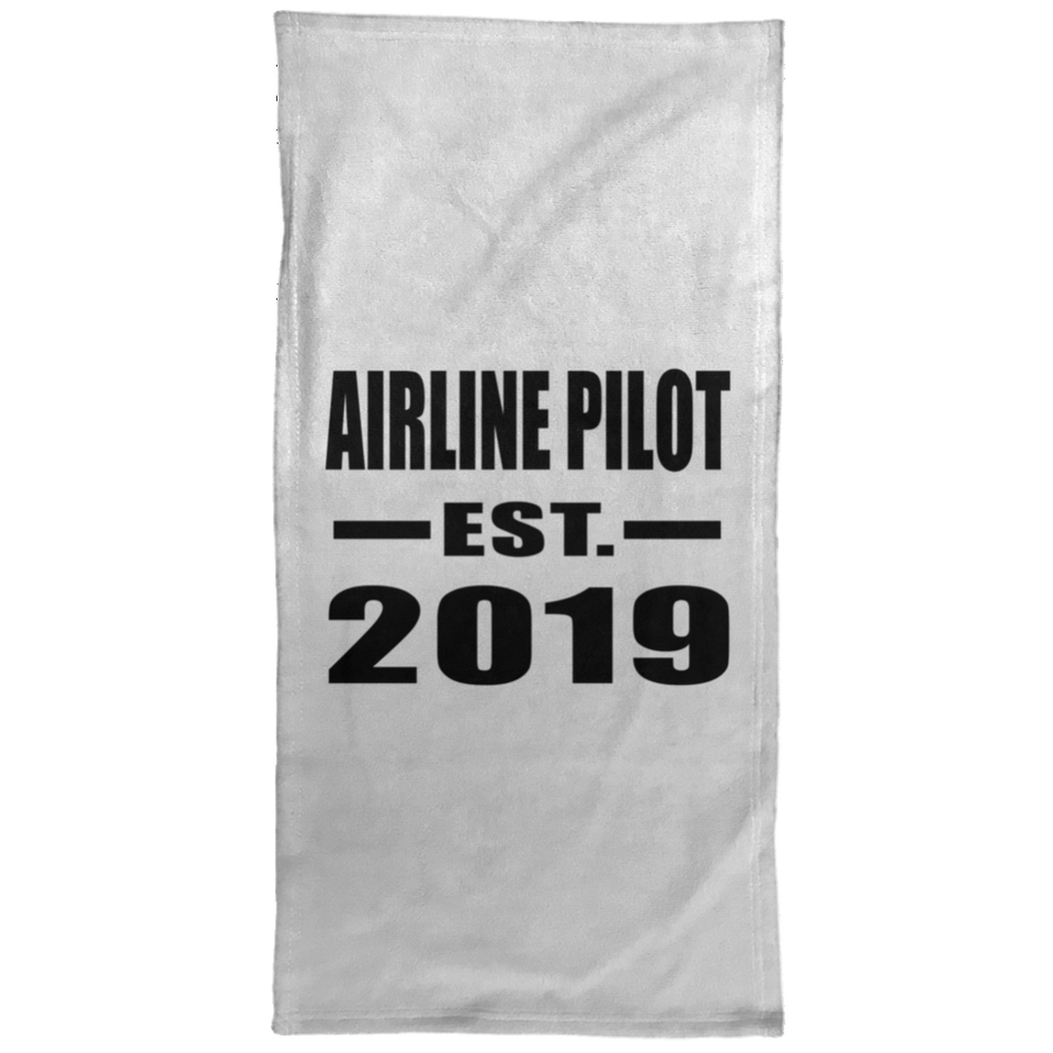 Airline Pilot Established EST. 2019 - Hand Towel