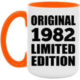42nd Birthday Original 1982 Limited Edition - 15oz Accent Mug Orange