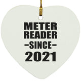 Meter Reader Since 2021 - Heart Ornament