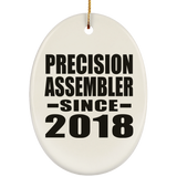 Precision Assembler Since 2018 - Oval Ornament