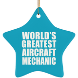 World's Greatest Aircraft Mechanic - Star Ornament