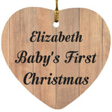 Elizabeth Baby's First Christmas - Heart Ornament C