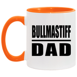 Bullmastiff Dad - 11oz Accent Mug Orange