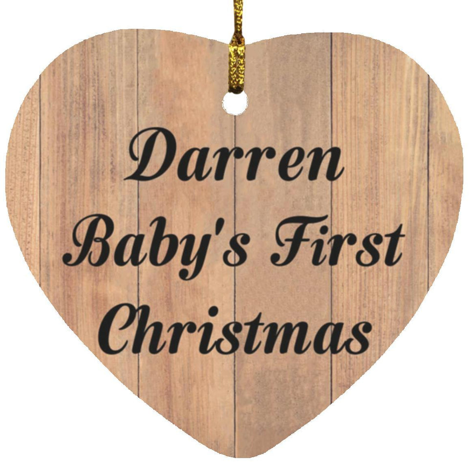 Darren Baby's First Christmas - Heart Ornament C
