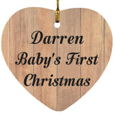 Darren Baby's First Christmas - Heart Ornament C