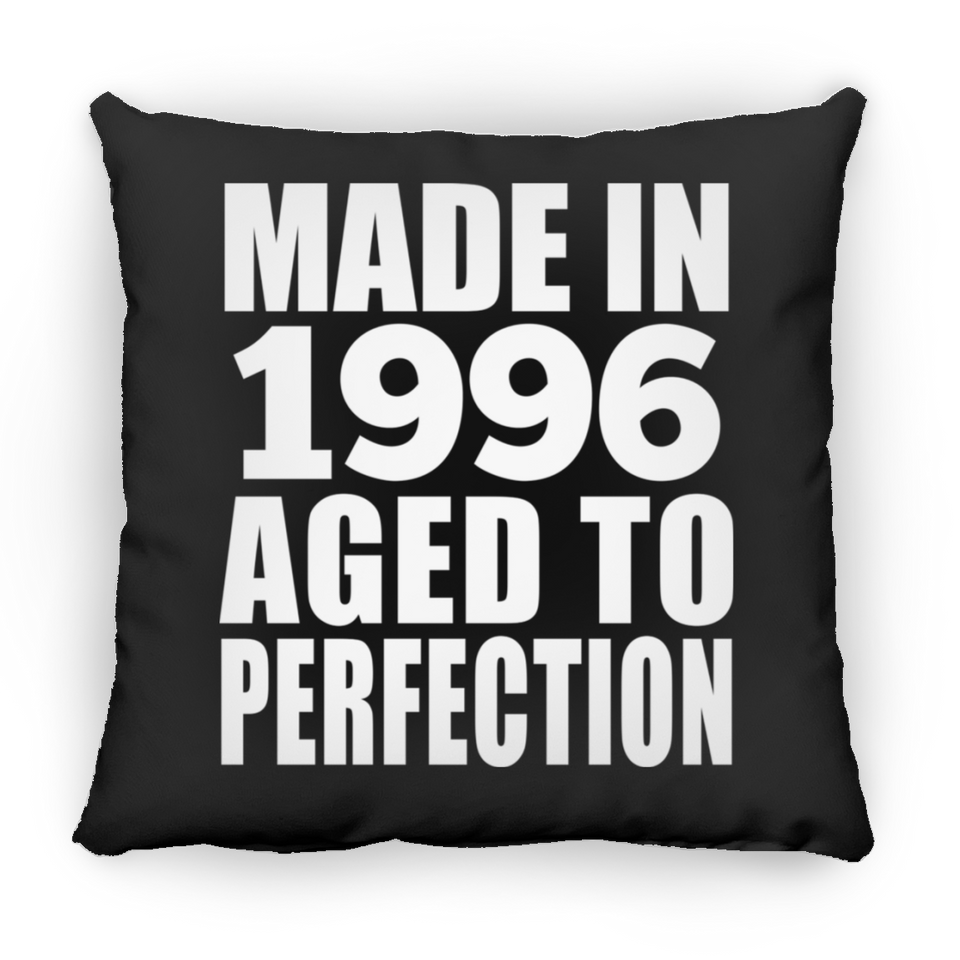 28th Birthday Made In 1996 Aged to Perfection - Throw Pillow Black