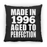 28th Birthday Made In 1996 Aged to Perfection - Throw Pillow Black