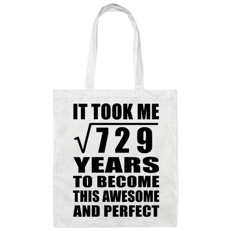 27th Birthday Took Square Root of 729 Years To Awesome - Tote Bag White