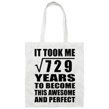 27th Birthday Took Square Root of 729 Years To Awesome - Tote Bag White