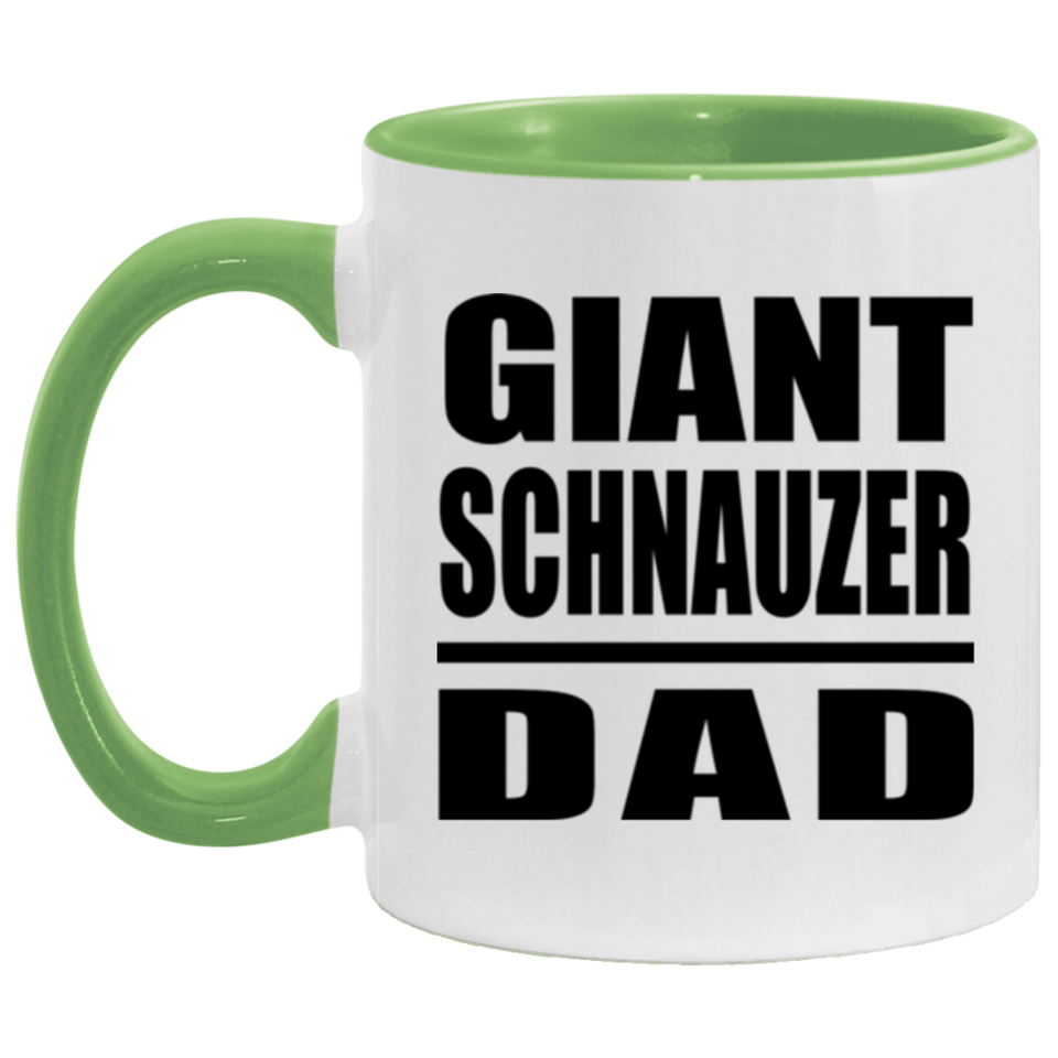 Giant Schnauzer Dad - 11oz Accent Mug Green