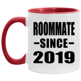 Roommate Since 2019 - 11oz Accent Mug Red