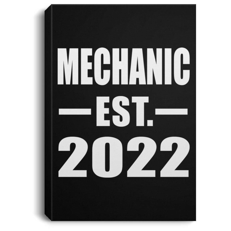 Mechanic Established EST. 2022 - Canvas Portrait