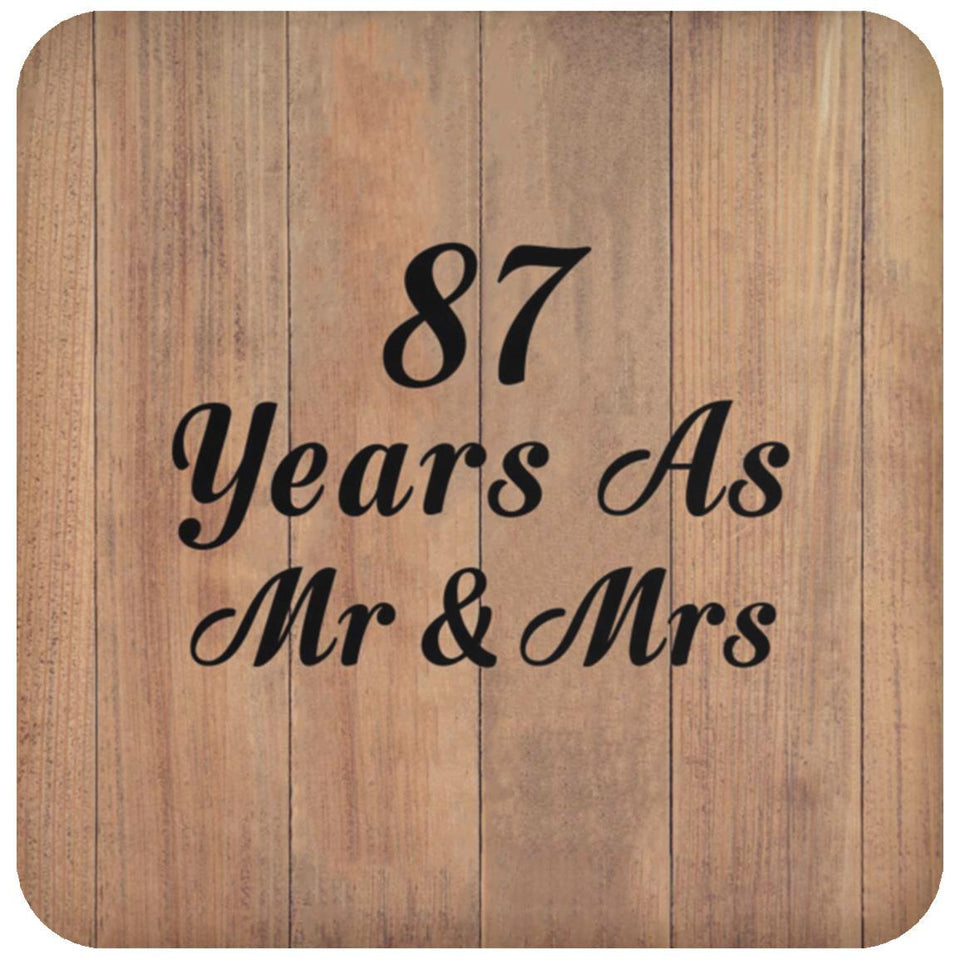 87 Years As Mr & Mrs - Drink Coaster C