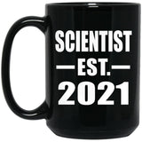 Scientist Established EST. 2021 - 15oz Coffee Mug Black