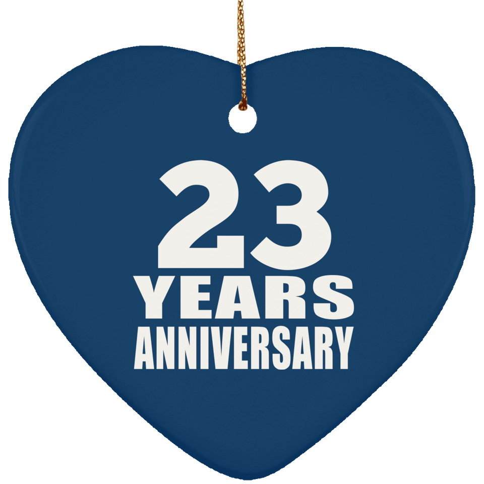 23rd Anniversary 23 Years - Heart Ornament