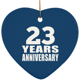 23rd Anniversary 23 Years - Heart Ornament