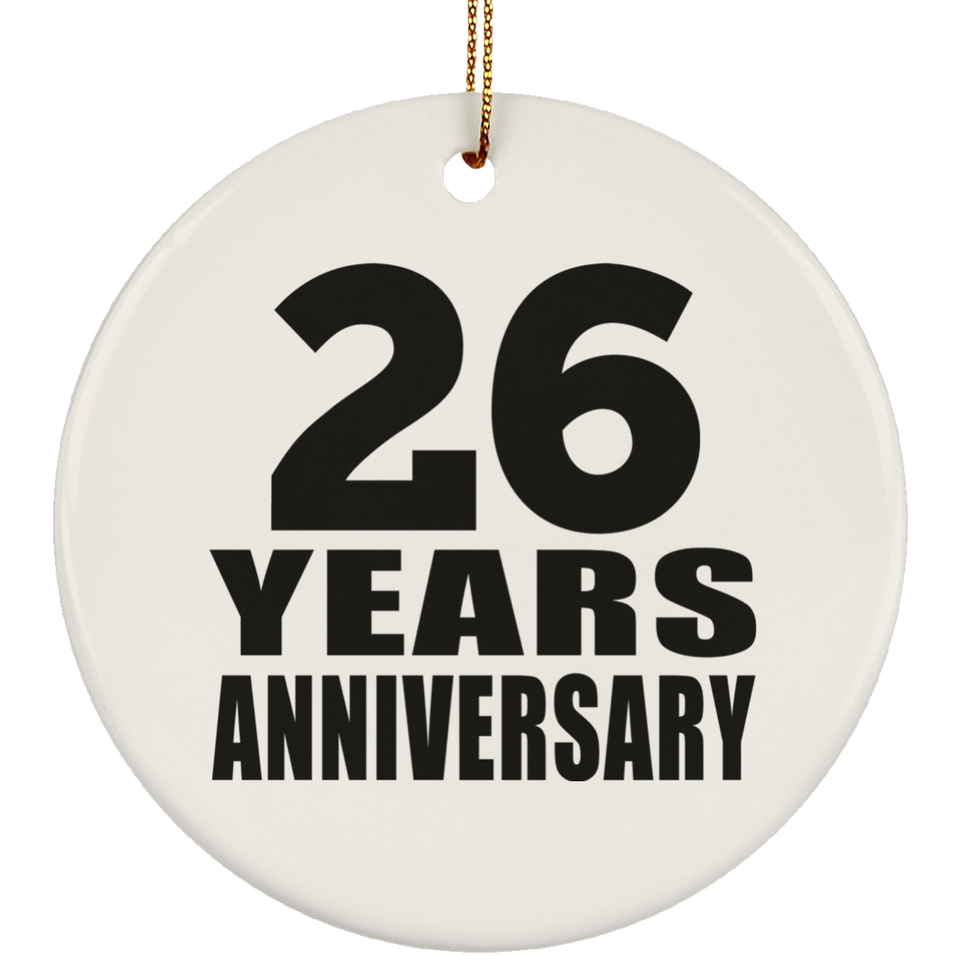 26th Anniversary 26 Years - Circle Ornament