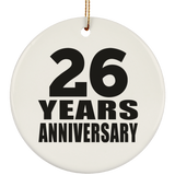 26th Anniversary 26 Years - Circle Ornament