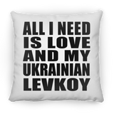 All I Need Is Love And My Ukrainian Levkoy - Throw Pillow