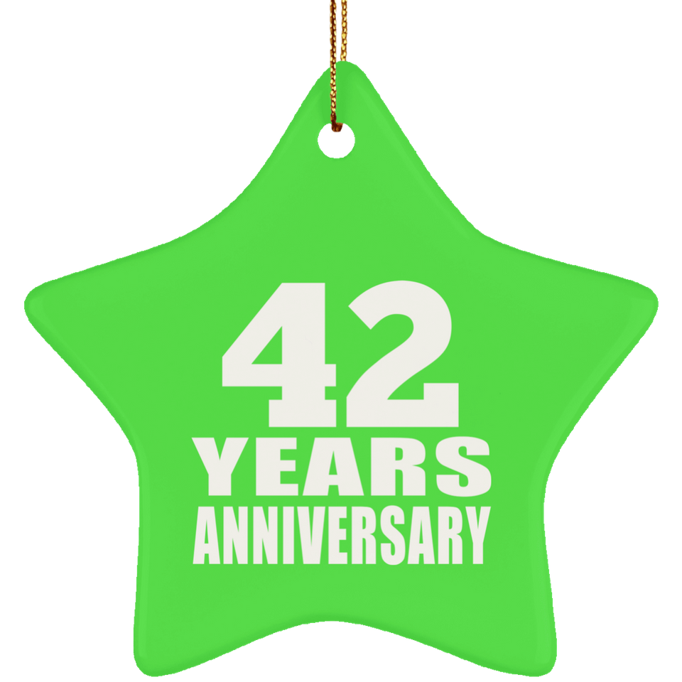 42nd Anniversary 42 Years - Star Ornament