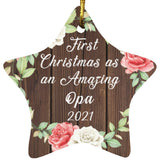First Christmas As an Amazing Opa 2021 - Star Ornament A