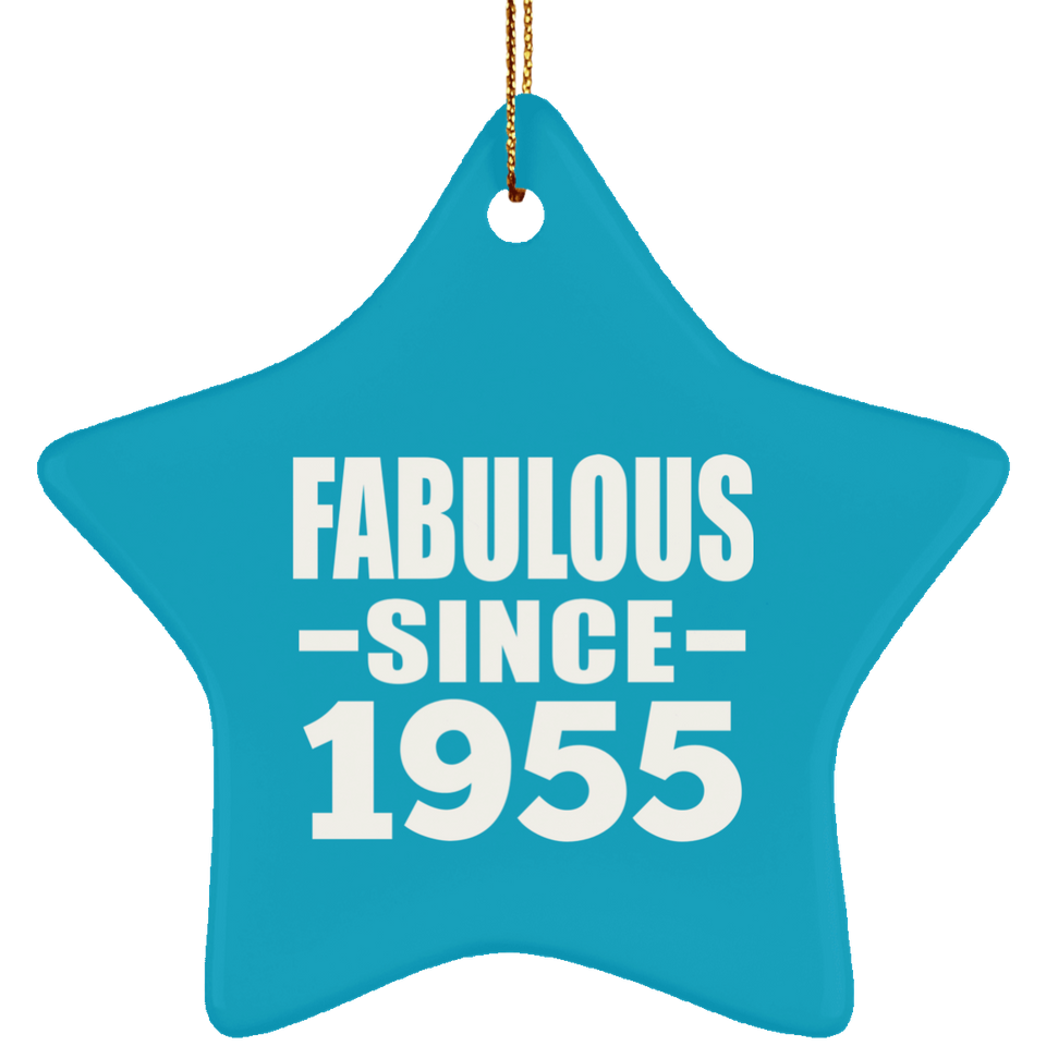 69th Birthday Fabulous Since 1955 - Star Ornament