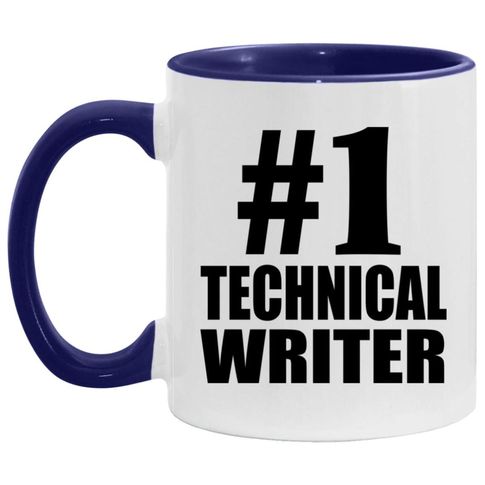 Number One #1 Technical Writer - 11oz Accent Mug Purple