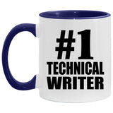 Number One #1 Technical Writer - 11oz Accent Mug Purple