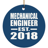 Mechanical Engineer Established EST. 2018 - Circle Ornament