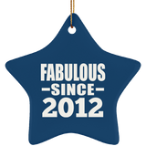 12th Birthday Fabulous Since 2012 - Star Ornament