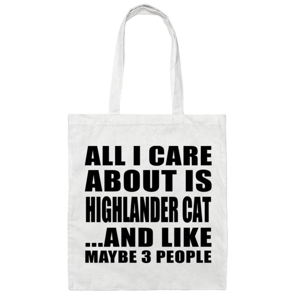 All I Care About Is Highlander Cat - Tote Bag White