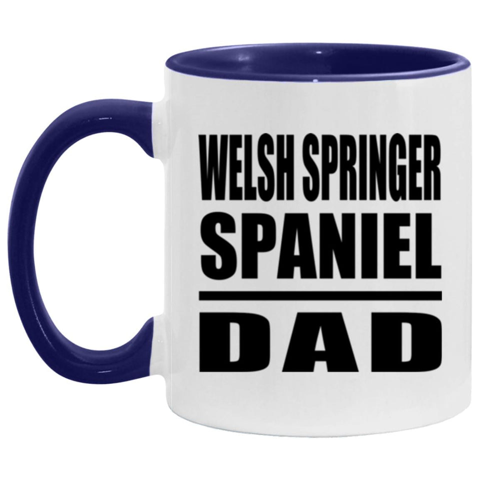 Welsh Springer Spaniel Dad - 11oz Accent Mug Purple