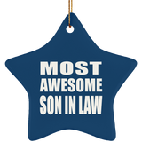 Most Awesome Son In Law - Star Ornament