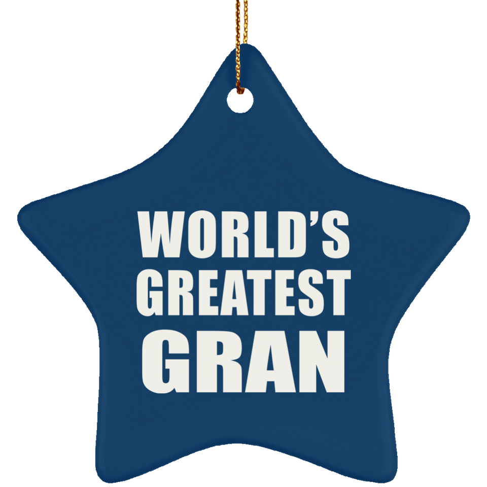 World's Greatest Gran - Star Ornament