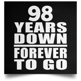 98th Anniversary 98 Years Down Forever to Go - Poster Square