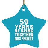 59th Anniversary 59 Years Of Being Mrs Perfect - Star Ornament