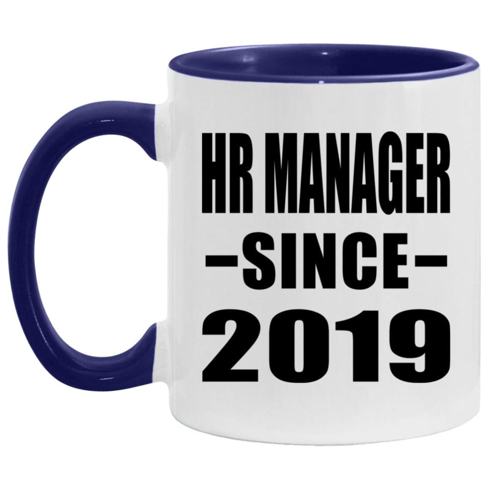 HR Manager Since 2019 - 11oz Accent Mug Purple