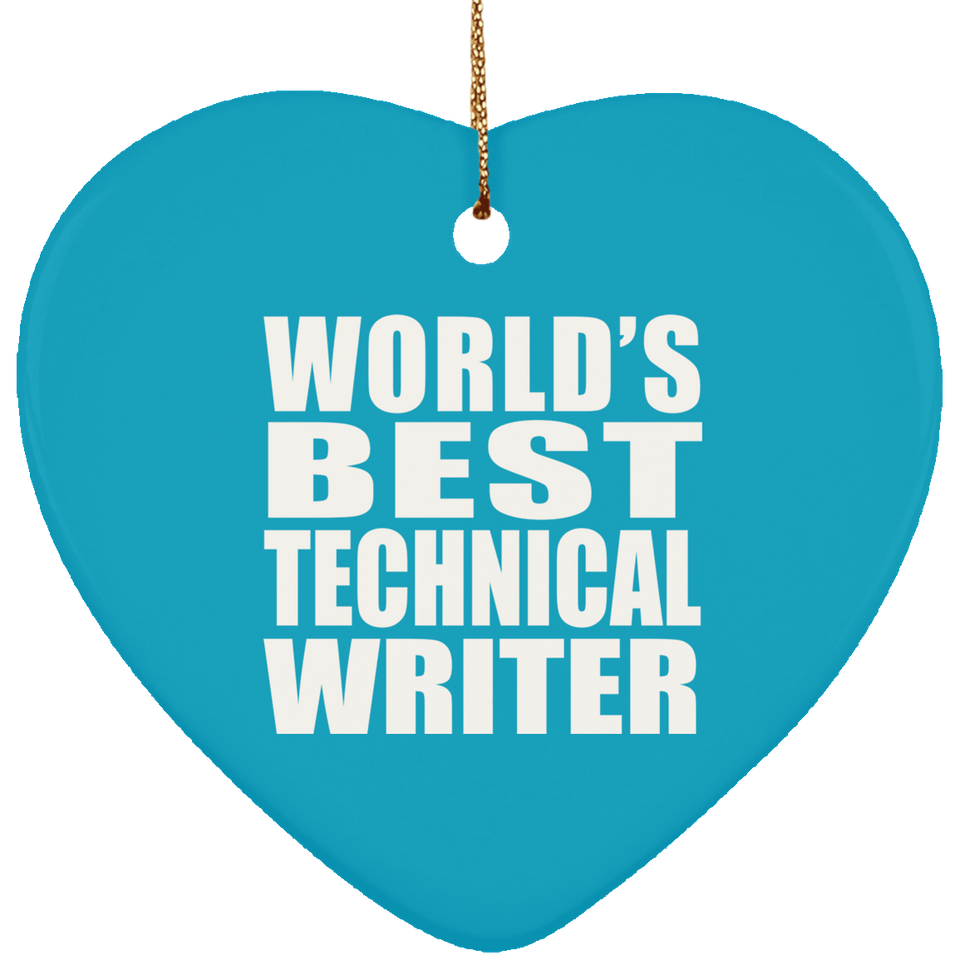 World's Best Technical Writer - Heart Ornament