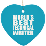 World's Best Technical Writer - Heart Ornament