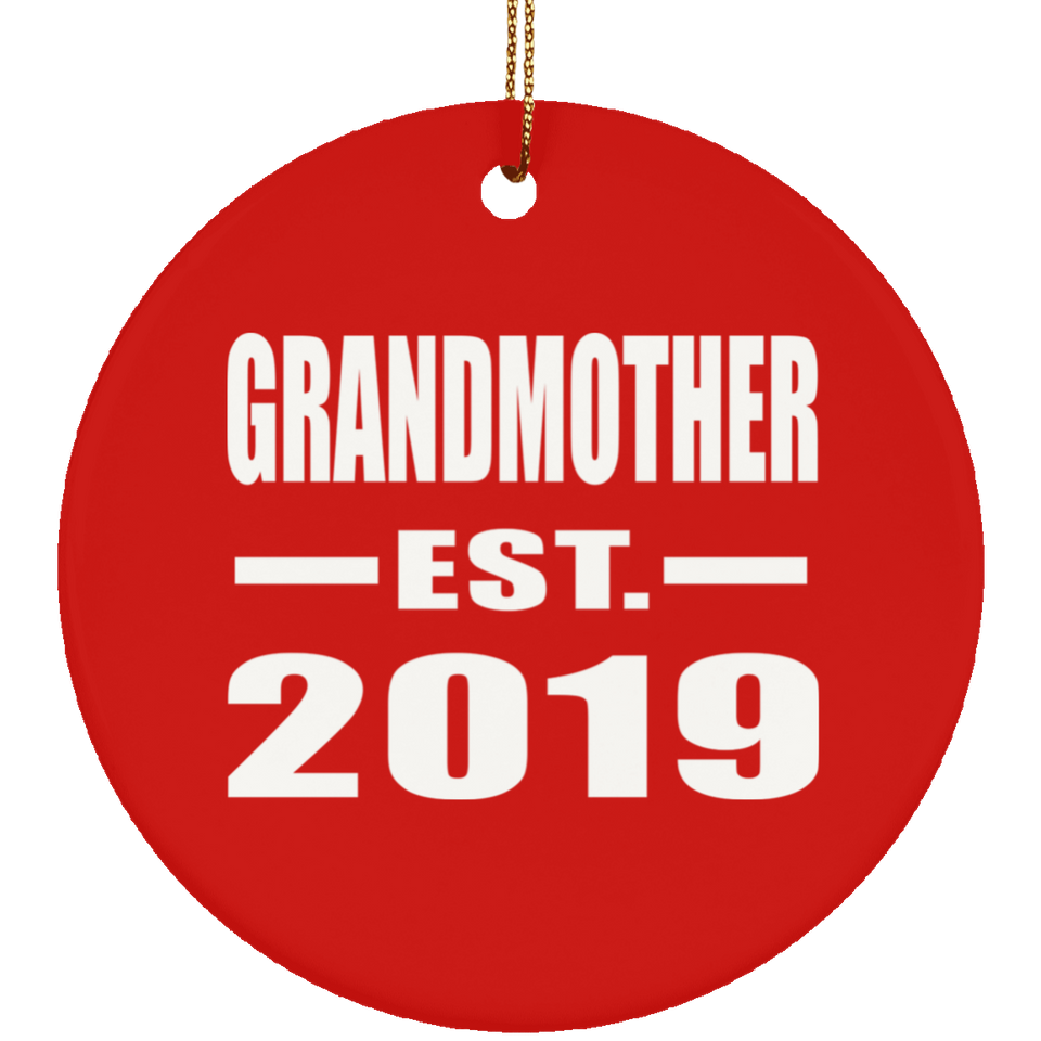 Grandmother Established EST. 2019 - Circle Ornament