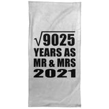 95th Anniversary Square Root of 9025 Years As Mr & Mrs 2021 - Hand Towel
