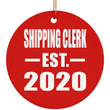 Shipping Clerk Established EST. 2020 - Circle Ornament