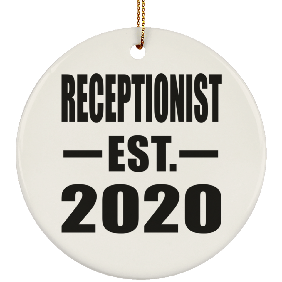 Receptionist Established EST. 2020 - Circle Ornament
