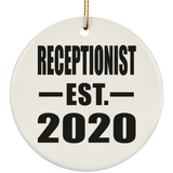 Receptionist Established EST. 2020 - Circle Ornament