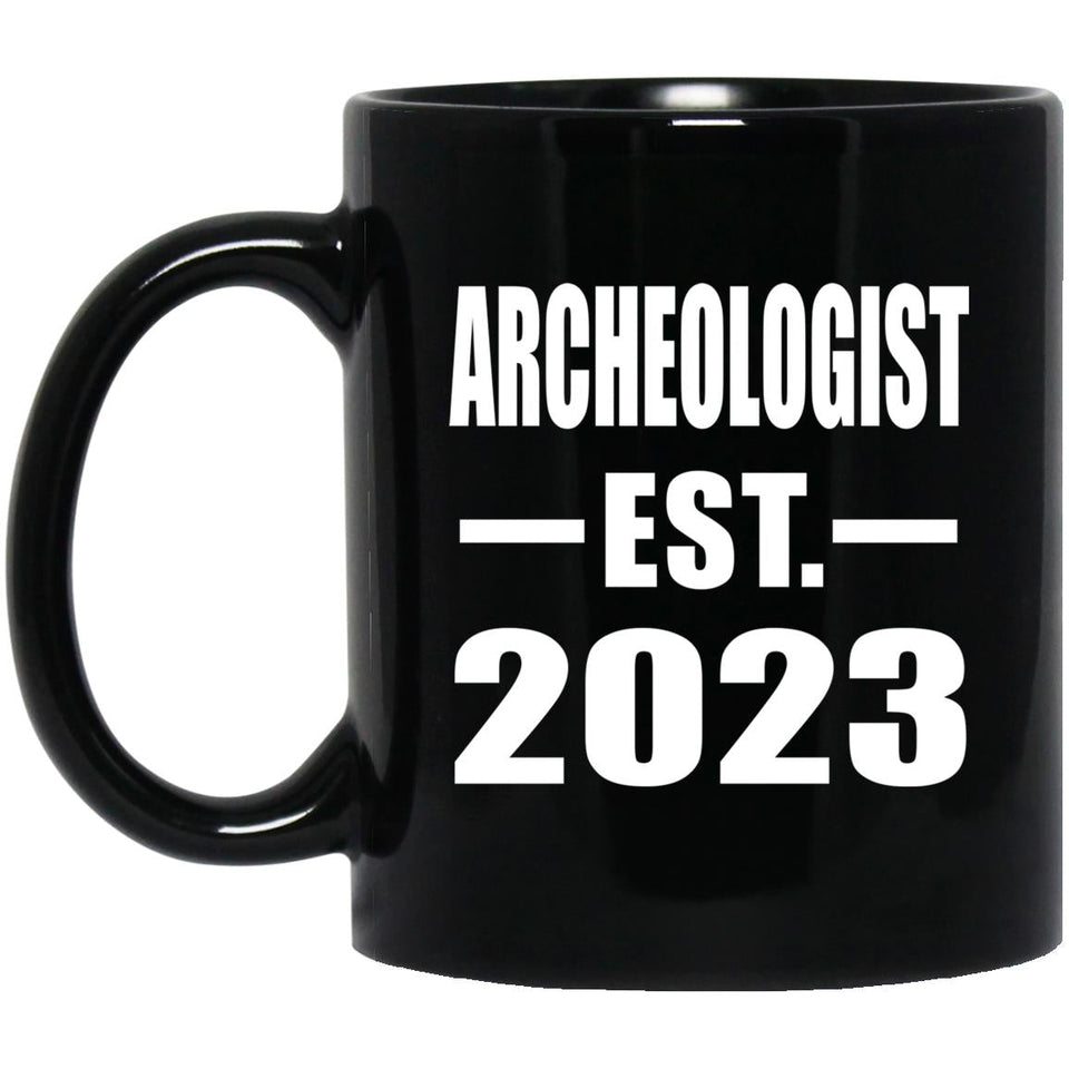 Archeologist Established EST. 2023 - 11oz Coffee Mug Black