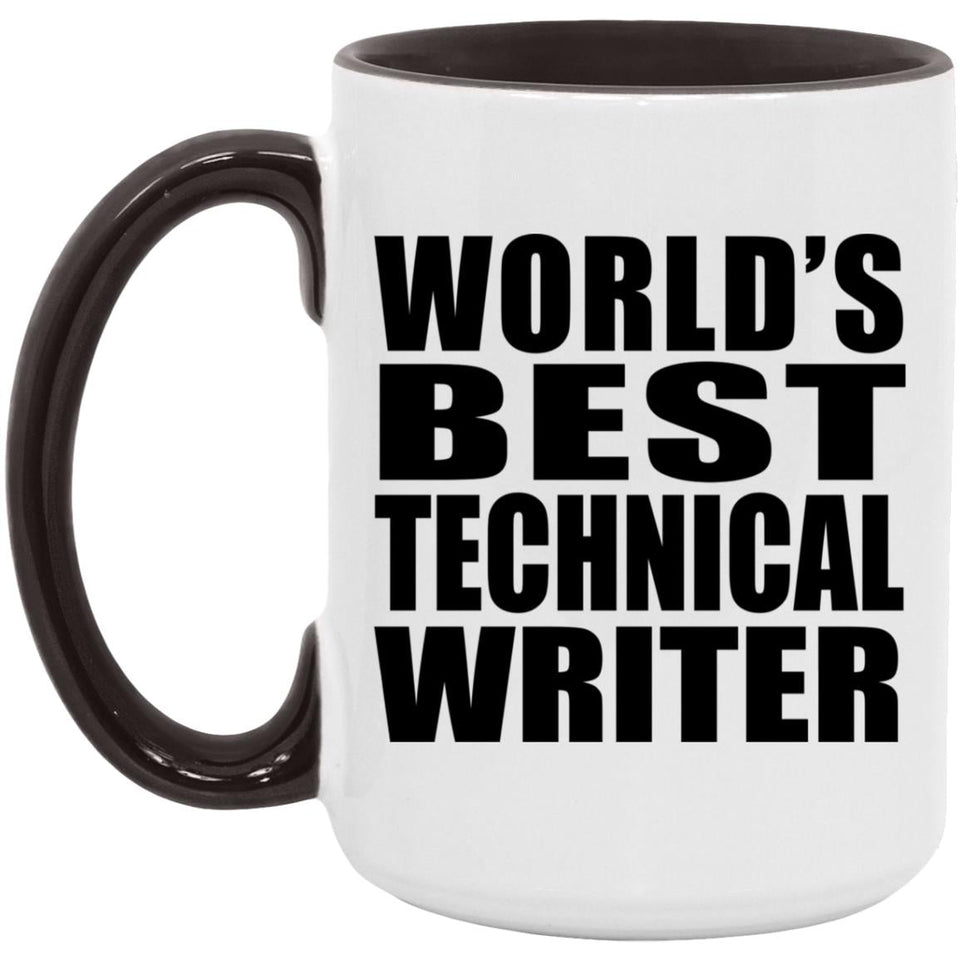 World's Best Technical Writer - 15oz Accent Mug Black