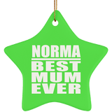 Norma Best Mum Ever - Star Ornament